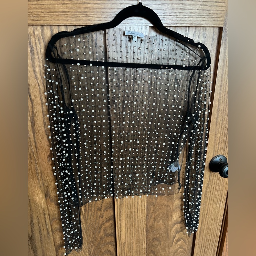 Pearl Diver Layering Top Black